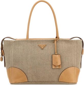 Prada Rope/Natural Logo Large Tote