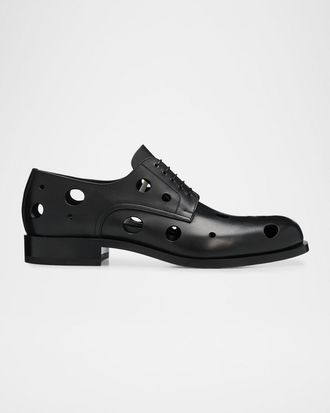 Christian Louboutin Men & apos;s Moustachou Dots Leather Derbies