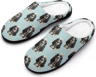 Generic English Cocker Spaniel Dog Funny Womens Cotton Slippers Shoes Novelty Soft Non-Slip Sole Home Shoe