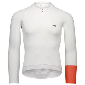 Poc Cadence L/S Jersey Velotrikot f&uuml;r Herren | grau/wei&szlig;