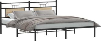 vidaXL Bed Frame without Mattress Sonoma Oak 160x200 cm Engineered Wood Vidaxl