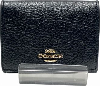 Coach Black Leather Wallet (Tri-Fold) (Pre-Owned)