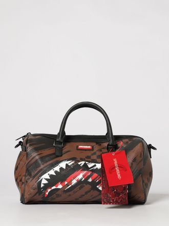 Sprayground Borsone in cotone spalmato saffiano con logo