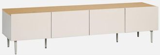 Sweeek Mobile TV in metallo e decorazione in legno 4 ante, 180cm