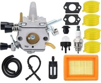 OEM Carburador Hippotech Fs120 Con Filtro De Aire 4134 141 0300 Para Desbrozadoras Stihl Fs 120 Fs200 Fs250 Fs300 Fs350 Fr350 + Kit De Manguera De Combust