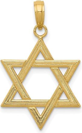 Diamond2Deal 14k Yellow Gold Polished Star of David Pendant
