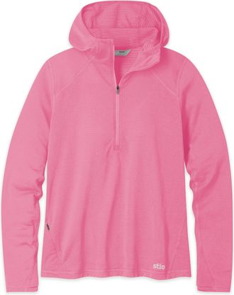 Stio Womens Trax Power Grid Half Zip Hoodie