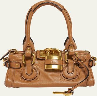 Chlo&eacute; Small Paddington Padlock Shoulder Bag in Leather