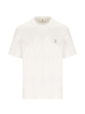 Brunello Cucinelli White Crew Neck T-Shirt