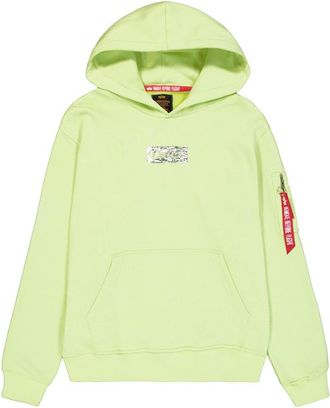 Alpha Industries Alpha Industries Mens Metal Plate Hoodie - Yellow - Size X-Large