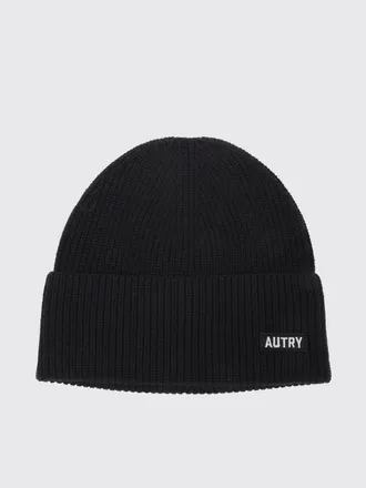 Autry Wool Beanie Hat with Cuffed Hem and a Front Applied Logo Patch
