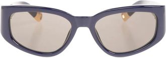 Jacquemus Occhiali da sole con stampa - Blu
