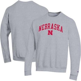Champion Mens Champion Heather Gray Nebraska Huskers Arch Over Logo Pullover Sweatshirt at Nordstrom, Size Xx-Large