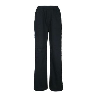 Pinko Wide Trousers, female, Black, Size: S Palco Pantalone