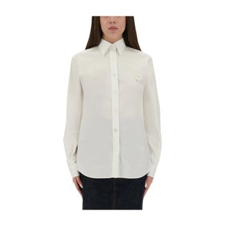 Moschino Camisa de Popel&iacute;n de Algod&oacute;n - Blouses & Shirts - Mujer - Blanco - M