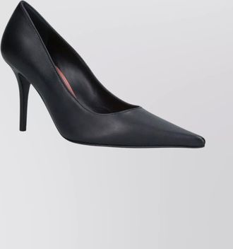Amina Muaddi leather high heel pumps