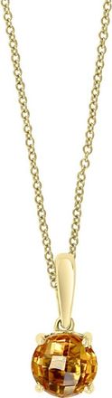 Effy 14K Yellow Gold Citrine Necklace in Orange at Nordstrom Rack