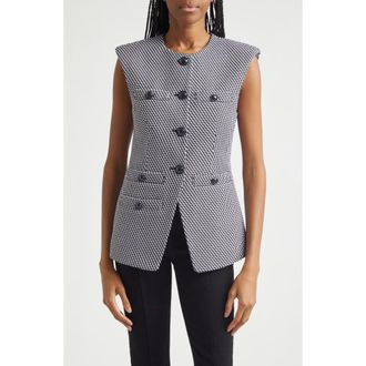 Veronica Beard Tamara Vest in Lemongrass Dove at Nordstrom, Size 16