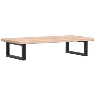 vidaXL Vidaxl - Estante De Lavabo De Pared De Acero Y Madera Maciza De Roble