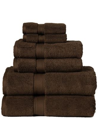 Superior Highly Absorbent 6Pc Ultra Plush Solid Egyptian Cotton Towel Set