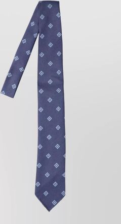 Cesare Attolini slim necktie standard length diamond pattern