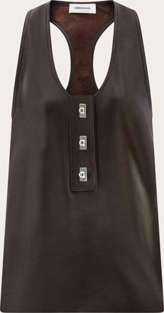 Ferragamo Donna Canotta in nappa Marrone