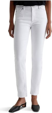 AG - Adriano Goldschmied Mari Mid-Rise Slim Straight Jeans in White Womens Jeans White : 26 29, Cotton/Denim/Elastane