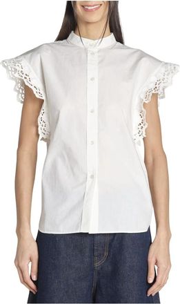 Vanessa Bruno Gifty Blouse - Dames - Overhemden - Wit - S - Polyester - Overhemden