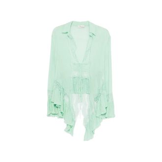 Blumarine Lace Ruffled Blouse