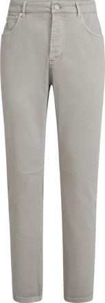 Brunello Cucinelli Garment-dyed denim trousers in Light Grey at Nordstrom, Size 60 It