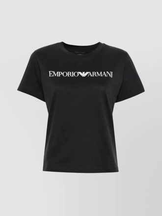 Emporio Armani logo cotton jersey crew neck short-sleeve t-shirt