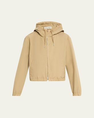 Nili Lotan Clyde Hooded Cotton Windbreaker