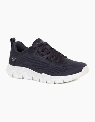 Skechers Womens Bob Sport B Lite Lace Womens Trainers - Black - Size: 6.5