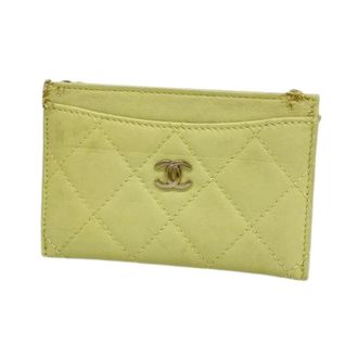 Chanel Pre-owned Wallets, female, Green, Size: ONE SIZE Pre-owned Card Case