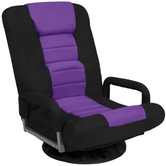 Best Choice Products 360-Degree Swivel Gaming Floor Chair w/ Armrest Handles, Foldable Adjustable Back