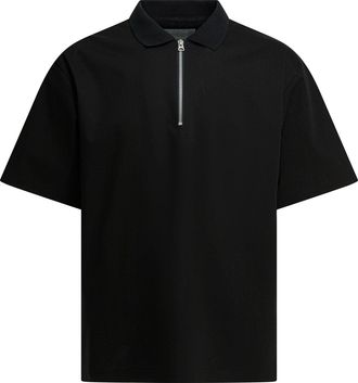 sacai Short Sleeved Polo Shirt With Zipper