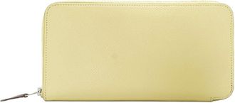 Herm&egrave;s Yellow Leather Azap Wallet (Authentic Pre-Loved)