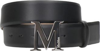 Max Mara Monogram Riem - Dames - Riemen - Zwart - M - Leer - Accessoires
