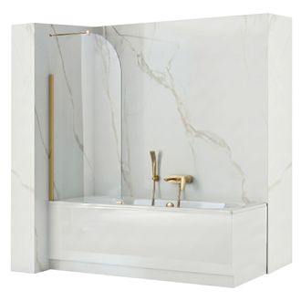 Rea Mampara De Ba&ntilde;o Rea Travis Brush Gold 80