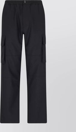 Marni straight trousers elastic waistband side cargo
