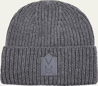Mackage Mens M-Logo Patch Beanie Hat