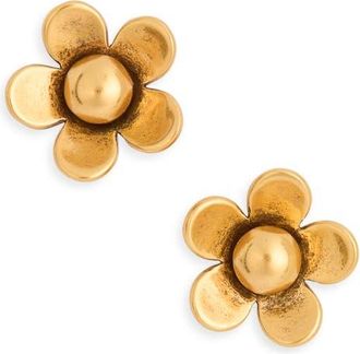 Marc Jacobs Daisy Stud Earrings in Antique Gold at Nordstrom