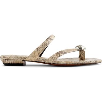 Madewell The Mila Organic Hardware Flip Flop in Vintage Khaki Multi at Nordstrom, Size 6.5