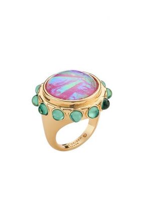 Kurt Geiger Round Cocktail Ring in Pink at Nordstrom, Size 8