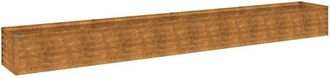 vidaXL Fioriera Rialzata da Giardino 386x50x36 cm in Acciaio Corten - Vidaxl