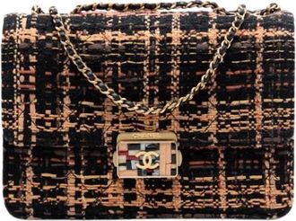 Chanel Pre-owned Quilted Tweed Flap Bag - Dames - Vintage Schoudertas - Veelkleurig - ONE Size - Tweed - Vintage