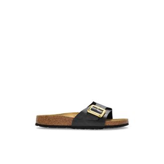 Birkenstock Catalina Cushion Buckle Slides - Dames - Sandalen - Zwart - 37 EU - Leer - Schoenen
