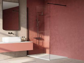 Vente-Unique Extra-Flat Shower Tray, Freestanding Or Recessed, Trimmable, SMC Resin in White | Size: 1400mm x 900mm