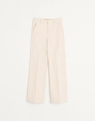 Valentino Cuffed Cotton Canvas Trousers