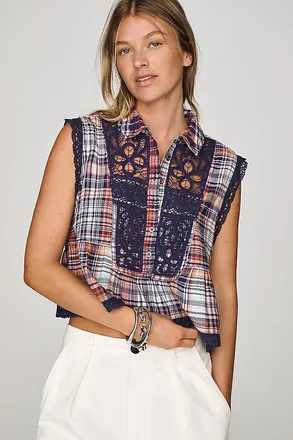 Pilcro Lace Swing Blouse